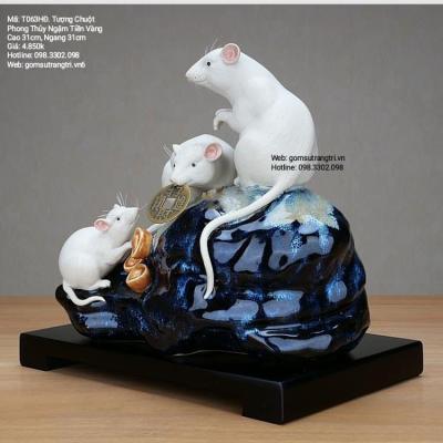 TƯỢNG CHUỘT PHONG THỦY NGẬM TIỀN VÀNG